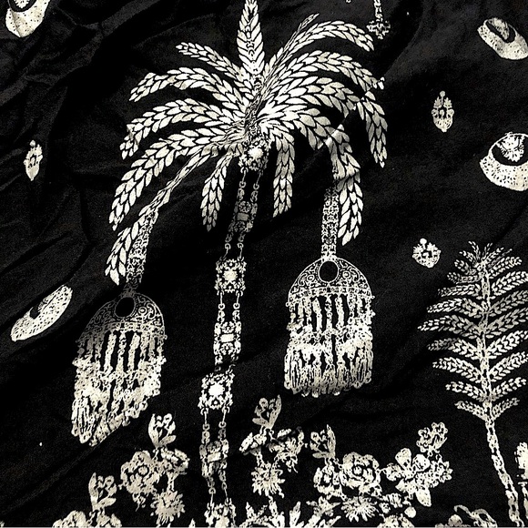 Kohinoor Pakistani Dress Silver Thread Embroidery Pearl Button Black/White Print - Picture 7 of 7